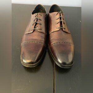 Cole Haan Grand.ØS Brown Leather Cap Toe Oxford Lace-Up Men's Dress Shoes 13 M